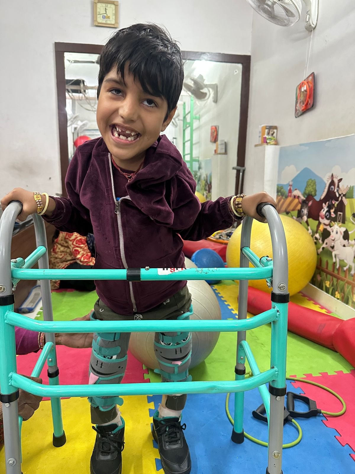 Child receiving pediatric rehabilitation at Long Life Physiotherapy Jaipur